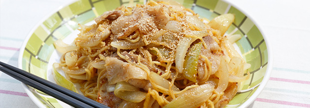 バラ焼きそば（初級バーべキューレシピ）