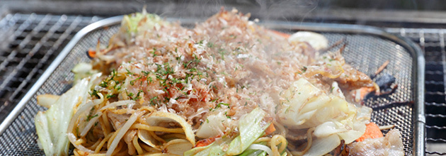 炭火焼きそば（初級バーべキューレシピ）