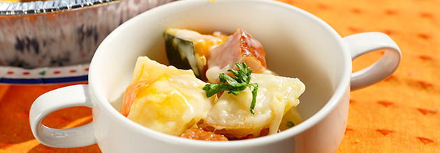季節の野菜とベーコンのグラタン（初級バーべキューレシピ）