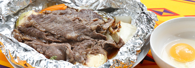 ホイルすき焼き（初級バーべキューレシピ）