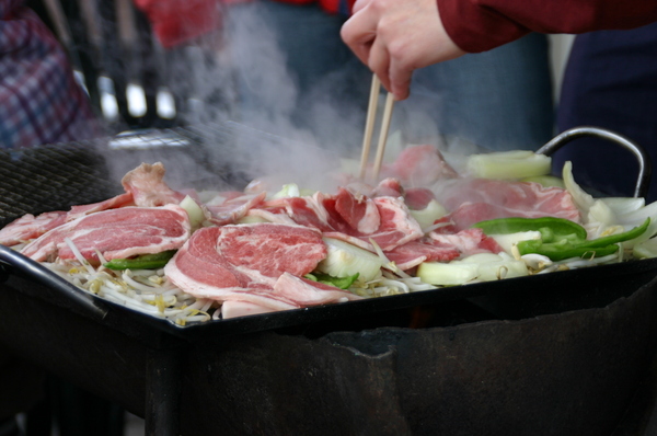 コンドミニアムでBBQ