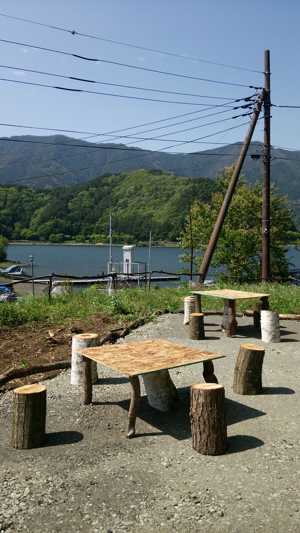 河口湖の眺めも最高