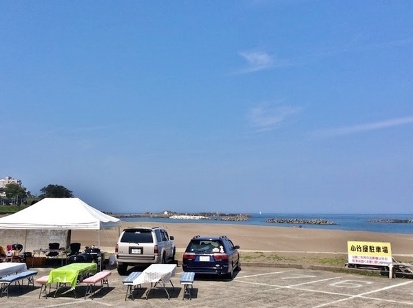 海を臨むBBQテラス