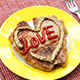 ハートステーキ LOVEバージョン （初級バーべキューレシピ）