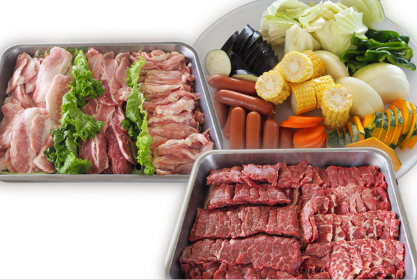 焼肉セット（10人用盛り付け例）