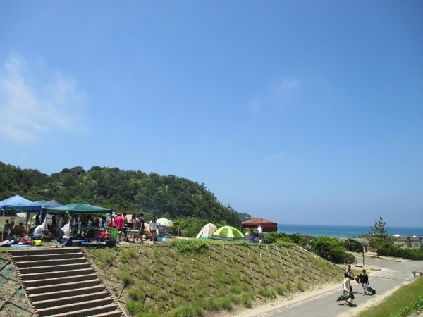 無料キャンプ村利用風景