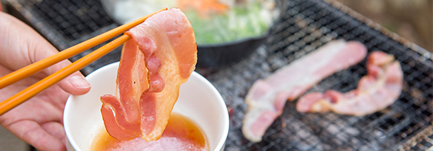 焼きしゃぶベーコン（初級バーベキューレシピ）