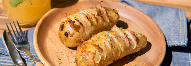 ハッセルバックBBQポテト（初級バーベキューレシピ）