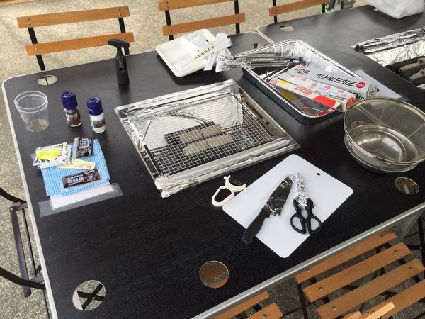 BBQに必要な道具はすべて料金に含まれています