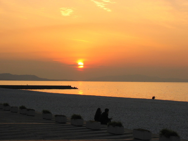 マーブルビーチ　夕景