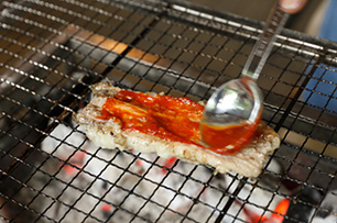 牛シマチョウ辛味噌焼き_行程2