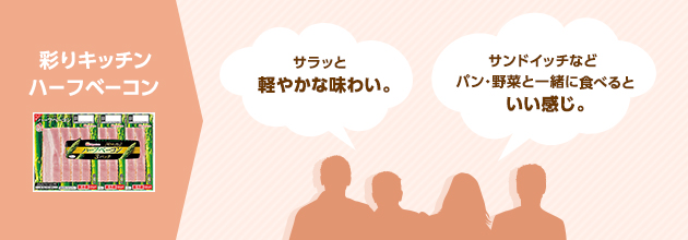 彩りキッチンハーフベーコン