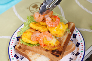 チキンナゲットのクラブハウスサンド_行程4