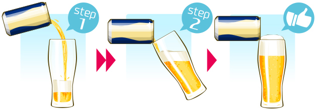 早く飲みたいときにオススメ！一度注ぎの方法